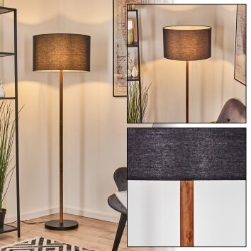 Flemming Lampa stojąca Ecru, Czarny, 1-punktowy Flemming Lampa stojąca Ecru, Czarny, 1-punktowy
