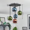 Koyoto lampa sufitowa, kula świetlna niebeieski, zielony, miedziany, 5-punktowe