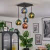 Koyoto lampa sufitowa, kula świetlna niebeieski, zielony, miedziany, 5-punktowe