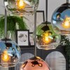 Koyoto lampa sufitowa, kula świetlna niebeieski, zielony, przezroczysty, miedziany, 5-punktowe