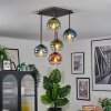 Koyoto lampa sufitowa, kula świetlna niebeieski, zielony, przezroczysty, miedziany, 5-punktowe