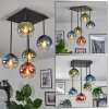 Koyoto Lampa sufitowa, Kula świetlna Niebeieski, Zielony, Przezroczysty, W kolorze miedzi, 5-punktowe