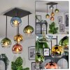 Koyoto lampa sufitowa, kula świetlna niebeieski, złoty, zielony, przezroczysty, miedziany, 5-punktowe