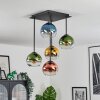 Koyoto lampa sufitowa, kula świetlna niebeieski, złoty, zielony, przezroczysty, miedziany, 5-punktowe