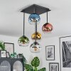 Koyoto lampa sufitowa, kula świetlna niebeieski, złoty, zielony, przezroczysty, miedziany, przydymiony, 5-punktowe