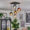 Koyoto lampa sufitowa, kula świetlna niebeieski, złoty, zielony, przezroczysty, miedziany, przydymiony, 5-punktowe