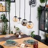 Gastor lampa wisząca, kula świetlna, lampa wisząca bursztynowy, przezroczysty, przydymiony, 4-punktowe