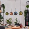 Gastor lampa wisząca, kula świetlna, lampa wisząca niebeieski, zielony, miedziany, 4-punktowe