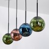 Gastor lampa wisząca, kula świetlna, lampa wisząca niebeieski, zielony, miedziany, 4-punktowe