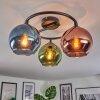Koyoto lampa sufitowa, kula świetlna 37 cm niebeieski, zielony, miedziany, 3-punktowe