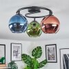 Koyoto lampa sufitowa, kula świetlna 37 cm niebeieski, zielony, miedziany, 3-punktowe