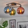 Koyoto lampa sufitowa, kula świetlna 37 cm niebeieski, zielony, miedziany, 3-punktowe