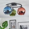 Koyoto lampa sufitowa, kula świetlna 37 cm niebeieski, zielony, miedziany, 3-punktowe