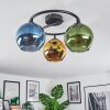 Koyoto lampa sufitowa, kula świetlna 37 cm niebeieski, złoty, zielony, 3-punktowe