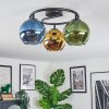 Koyoto lampa sufitowa, kula świetlna 37 cm niebeieski, złoty, zielony, 3-punktowe