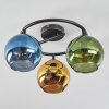 Koyoto lampa sufitowa, kula świetlna 37 cm niebeieski, złoty, zielony, 3-punktowe