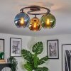 Koyoto lampa sufitowa, kula świetlna 37 cm niebeieski, złoty, zielony, 3-punktowe