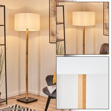 Flemming lampa stojąca kolory naturalne, czarny, 1-punktowy