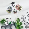 Gastor lampa sufitowa, kula świetlna 52 cm niebeieski, chrom, zielony, przezroczysty, miedziany, przydymiony, 5-punktowe