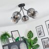 Koyoto Lampa sufitowa, Kula świetlna 52 cm Przezroczysty, Przydymiony, 5-punktowe