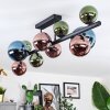Chehalis lampa sufitowa, kula świetlna niebeieski, zielony, miedziany, 10-punktowe