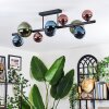 Chehalis lampa sufitowa, kula świetlna niebeieski, zielony, miedziany, 10-punktowe