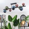 Chehalis lampa sufitowa, kula świetlna niebeieski, zielony, miedziany, 10-punktowe
