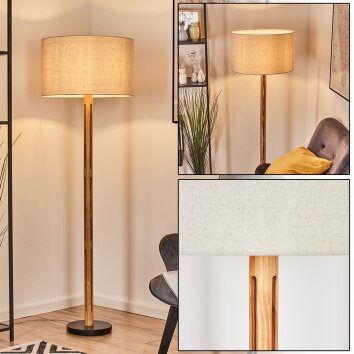 Flemming Lampa stojąca Ecru, Czarny, 1-punktowy