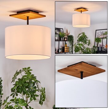 Bassagoda Lampa sufitowa Ecru, Czarny, 1-punktowy Bassagoda Lampa sufitowa Ecru, Czarny, 1-punktowy