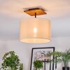 Bassagoda lampa sufitowa kolory naturalne, czarny, 1-punktowy