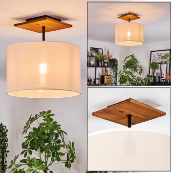 Bassagoda lampa sufitowa kolory naturalne, czarny, 1-punktowy