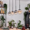 Gastor lampa wisząca, kula świetlna, lampa wisząca bursztynowy, przezroczysty, przydymiony, 4-punktowe