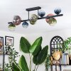 Chehalis lampa sufitowa, kula świetlna niebeieski, zielony, przezroczysty, miedziany, 10-punktowe