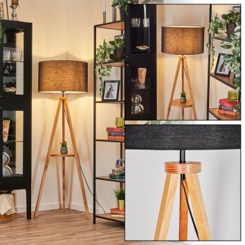 Flemming Lampa stojąca Ecru, Czarny, 1-punktowy Flemming Lampa stojąca Ecru, Czarny, 1-punktowy