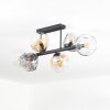 Ripoll lampa sufitowa, kula świetlna bursztynowy, przezroczysty, przydymiony, 6-punktowe