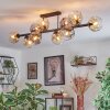 Ripoll lampa sufitowa, kula świetlna bursztynowy, przezroczysty, przydymiony, 10-punktowe
