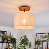 Bassagoda lampa sufitowa kolory naturalne, czarny, 1-punktowy