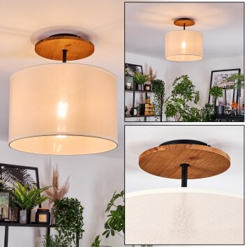 Bassagoda lampa sufitowa kolory naturalne, czarny, 1-punktowy