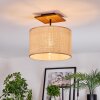 Sabadim lampa sufitowa kolory naturalne, czarny, 1-punktowy