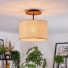 Sabadim lampa sufitowa kolory naturalne, czarny, 1-punktowy