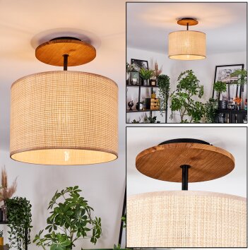 Sabadim Lampa sufitowa Ecru, Czarny, 1-punktowy