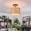 Bongal Lampa sufitowa Ecru, Czarny, 1-punktowy