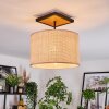 Sabadim lampa sufitowa kolory naturalne, czarny, 1-punktowy