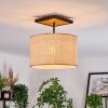 Sabadim lampa sufitowa kolory naturalne, czarny, 1-punktowy