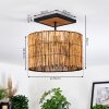 Cando lampa sufitowa kolory naturalne, czarny, 1-punktowy