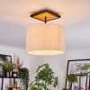 Bassagoda lampa sufitowa kolory naturalne, czarny, 1-punktowy