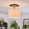 Bassagoda lampa sufitowa kolory naturalne, czarny, 1-punktowy