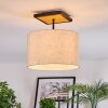 Bassagoda lampa sufitowa kolory naturalne, czarny, 1-punktowy