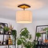 Bassagoda lampa sufitowa kolory naturalne, czarny, 1-punktowy