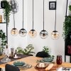 Gastor lampa wisząca, kula świetlna, lampa wisząca bursztynowy, przezroczysty, przydymiony, 5-punktowe